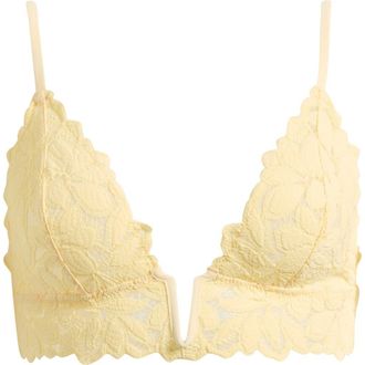 Etam Celeste Lace Triangle Bralette in Vanilla at Nordstrom, Size Small