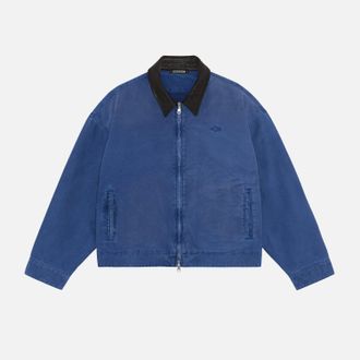 Duke + Dexter Duke + Dexter, Mens CB Emblem Trucker Blue Jacket, Size XXL