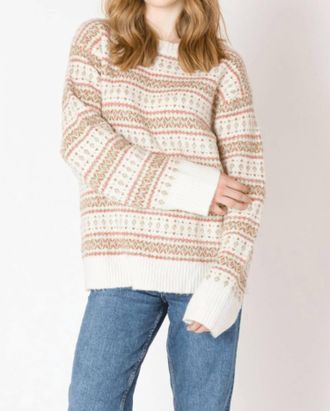 Dex Clothing Elowen Crewneck Sweater In Beige