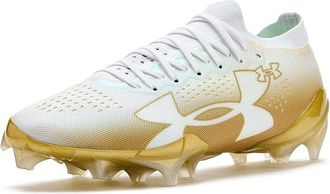 Under Armour Blur Pro Football Cleats Mens Cleated Shoes White/Metallic Gold/Gold Rush : 13.5 D - Medium, Synthetic