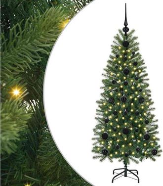 vidaXL Árbol de Navidad artificial con 150 LED Verde 120 cm PE y PVC vidaXL