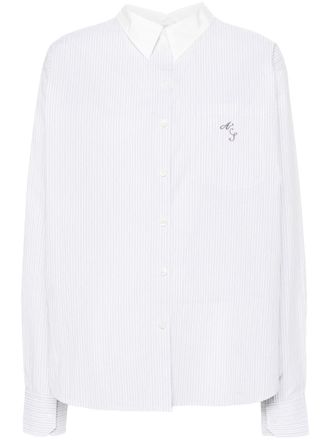 Acne Studios Blouse met contrasterende kraag - Wit