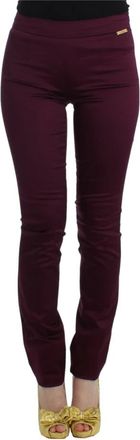 John Galliano Elegante paarse Slim Pants - Dames - Skinny broeken - Paars - XS - Nylon - Broeken