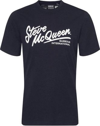 Barbour Zwarte Katoenen T-shirt Mts 1248 - Heren - T-shirts - Zwart - L - Katoen - Tops