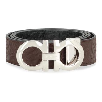 Ferragamo Belts, male, Brown, Size: 105 CM Gancini Reversible Leather Belt