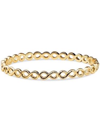 Devata Infinity Bangle Bracelet in Gold Plated Sterling Silver in Yellow Gold at Nordstrom, Size Medium