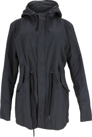 HUGO BOSS Pre-owned Womens by Hooded Parka Jacket in Black Cotton - Size EU 46 (Womens)