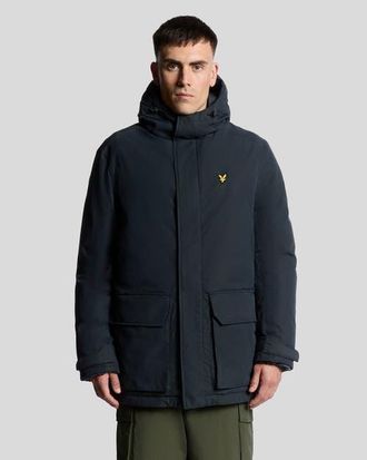 Lyle & Scott Long Sleeve Hooded Membrane Parka in Dark Navy at Nordstrom, Size Xx-Large