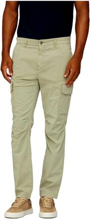 Aeronautica Militaire Stijl Katoenen en Lyocell Broek in Salie Groen - Heren - Slim Fit Broeken - Groen - 3XL - Katoen - Broeken