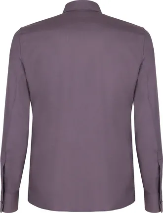 Gucci Mens Shirt Wool Gabardine Wisteria