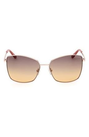 Guess 59mm Square Sunglasses in Gold /Gradient Brown at Nordstrom Rack