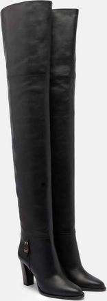 Saint Laurent Stivali cuissardes Julia 85 in pelle