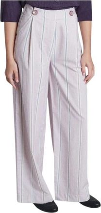 Sessun Wide Broeken - Dames - Wijde Broeken - Beige - 2XS - Katoen - Broeken