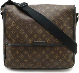 Louis Vuitton Monogram Macassar Black Brown Monogram Leather Shoulder Bag (Pre-Owned)