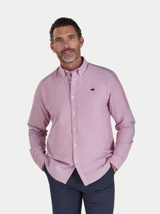Raging Bull Long Sleeve Oxford Shirt in Deep Red at Nordstrom, Size Xxx-Large
