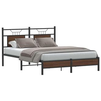 Berkfield Home Bed Frame without Mattress Brown Oak 137x190 cm Engineered Wood