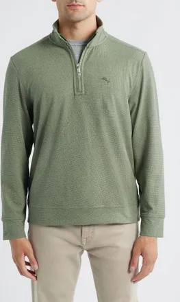 Tommy Bahama Brighton Point Half Zip Pullover in Grass at Nordstrom, Size Xx-Large