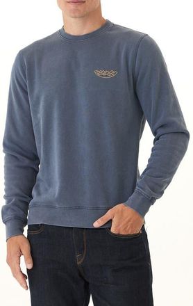 Threads 4 Thought Crescent Graphic Mineral Wash Sweatshirt in Deep Sea at Nordstrom, Size Xx-Large