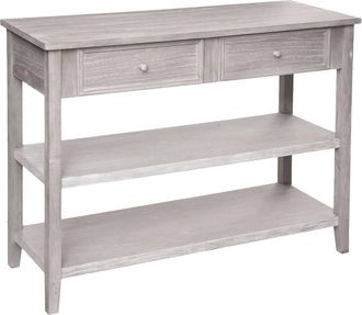 Atmosphera Atmosphera - Consola &laquo;charme&raquo; - Madera Blanqueada - 2 Cajones Cr&eacute;ateur DInt&eacute;rieur