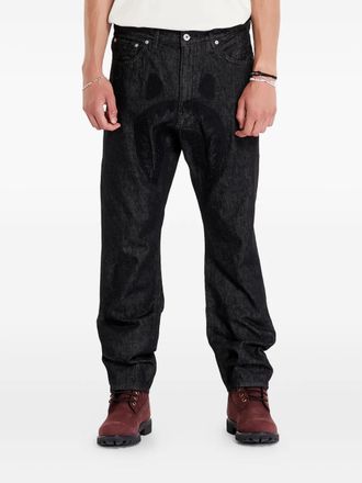 A Bathing Ape shark-head embroidered jeans - men - Cotton - L - Black