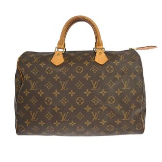 Louis Vuitton Speedy Handbag Monogram Canvas Brown Canvas Handbag (Pre-Owned)