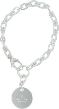 Gucci Trademark Sterling Sterling Link Bracelet Size 7.5 inches YBA152056001019