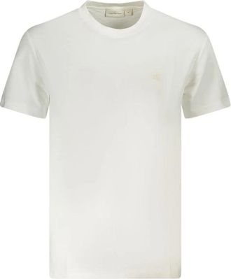 Calvin Klein Witte Katoenen Heren T-Shirt - Heren - T-shirts - Wit - XL - Katoen - Tops