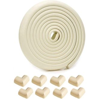 OEM Protector De Bordes Para Cuna De 5 M, Con 8 Protectores De Esquina, Kit De Protecci&oacute;n Infantil En Forma De L, Protector De Bordes Autoadhesivo, Protec