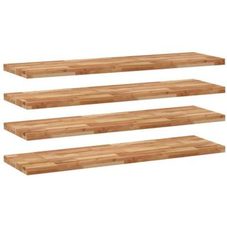 vidaXL Estante Flotante 4 Uds Madera Acacia Acabado Aceite 140x40x4cm Vidaxl