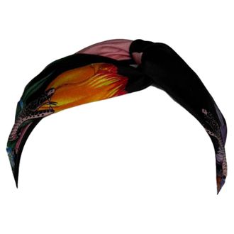 Gucci Pre-owned Womens Floral-Print Headband in Multicolor Silk - Multicolour - One Size