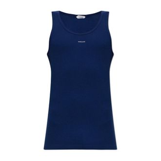 Versace Top Intimo con Logo - - Tops - Uomo - Blu - L