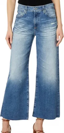 AG - Adriano Goldschmied Saige Wide Leg Crop Jeans In 17 Years Wilshire