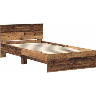 vidaXL Estructura De Cama Con Respaldo Madera Vieja 100 X 200 Cm Vidaxl