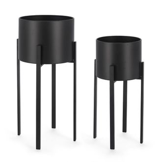 BIZZOTTO Set of 2 Ester black round flowers