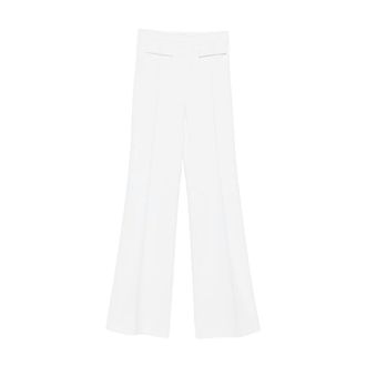 Elisabetta Franchi Wide Trousers, female, White, Size: XL Elisabetta Franchi Rtw... Ivory