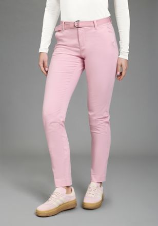 AJC Chinohose AJC, Damen, Gr. 32, N-Gr, rosa, Web, Obermaterial: 98% Baumwolle, 2% Elasthan, gerade, unten schmal lang, Hosen Chinohose, in l&auml;ssiger Form 