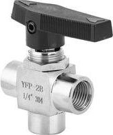OEM V&aacute;lvulas De Bola De 3 V&iacute;as, V&aacute;lvula Neum&aacute;tica De Alta Presi&oacute;n Bspp, V&aacute;lvula De Rosca Hembra De Acero Inoxidable Para Control De Flujo En L&iacute;nea De Agua