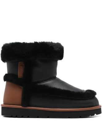 Chlo&eacute; Dolcie shearling-leather boots - Black