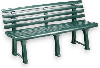 Progarden Panchina 3 posti verde in resina da esterno giardino Orchidea