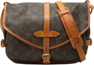 Louis Vuitton Pre-owned Cross Body Bags, female, Brown, Size: ONE SIZE Pre-owned Saumur 25 Crossbody Bag