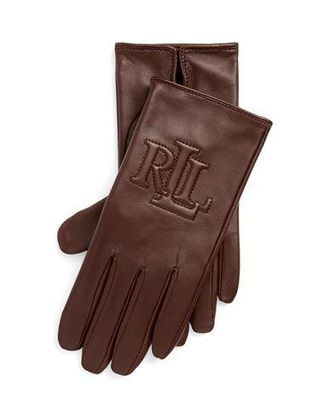Ralph Lauren Logo-Embossed Sheepskin Tech Gloves