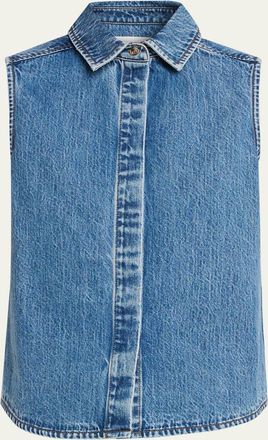 Still Here Emma Sleeveless Denim Top
