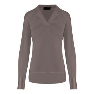 F.it Dames, Blouses & Shirts, Bruin, Maat: XL Zijde