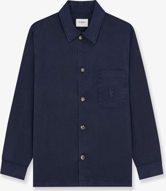 Saint Laurent Overshirt Cassandre in cotone certificato - SAINT LAURENT - gender_Man