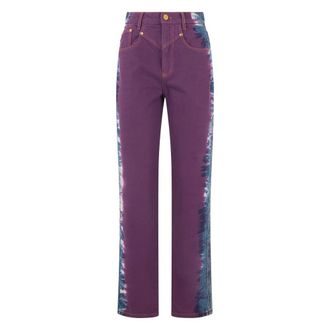 Alberta Ferretti Straight Jeans - female - Alberta Ferretti - Straight Fit Jeans - Purple - S - Jeans