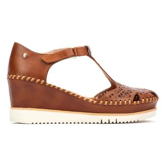Pikolinos Aguadulce Wedge Sandal - Dames - Sleehakken - Bruin - 39 EU - Leer - Schoenen