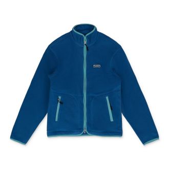 Aim&eacute; Leon Dore Blue Low Pile Full Zip Fleece Jacket