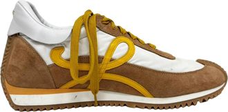 Loewe Pre-owned Mens Flow Runner Trainers in Beige Suede - Mocha Rubber - Size EU 45