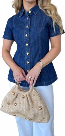 Olivaceous Bailey Button Up Shirt In Denim