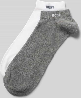 HUGO BOSS Sneaker-Socken aus Baumwoll-Mix im 2er-Pack Modell 2P AS UNI CC in Mittelgrau, Gr&ouml;&szlig;e 39-42